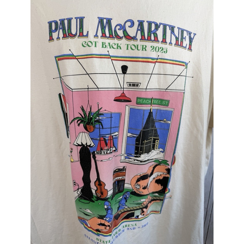 Paul McCartney Tour T-shirt Got Back Tour 2025 Size XXXL